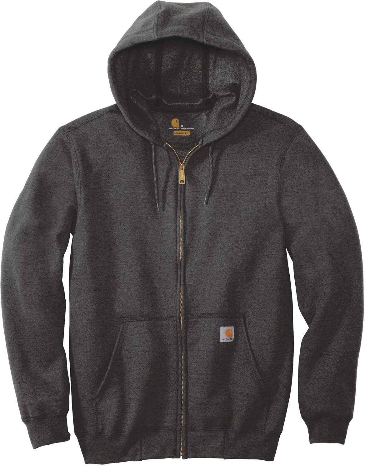 Carhartt Midweight Hooded Zip Front Sweatshirt in Carbon Heather