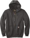 Am image of a Custom Carhartt Midweight Hooded Zip Front Sweatshirt in Carbon Heather!