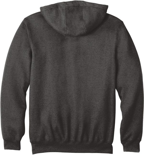 Am image of a Custom Carhartt Midweight Hooded Zip Front Sweatshirt in Carbon Heather!