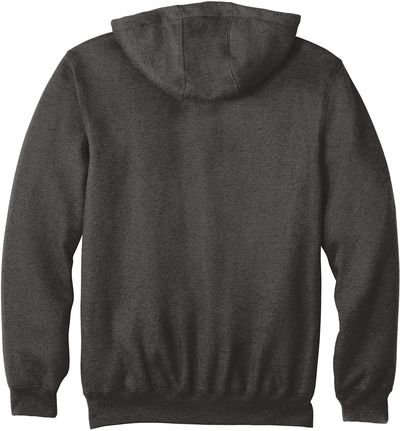 Am image of a Custom Carhartt Midweight Hooded Zip Front Sweatshirt in Carbon Heather!