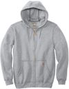 Am image of a Custom Carhartt Midweight Hooded Zip Front Sweatshirt in Heather Grey!