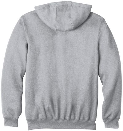 Am image of a Custom Carhartt Midweight Hooded Zip Front Sweatshirt in Heather Grey!