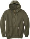 Am image of a Custom Carhartt Midweight Hooded Zip Front Sweatshirt in Moss!