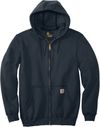 Am image of a Custom Carhartt Midweight Hooded Zip Front Sweatshirt in New Navy!