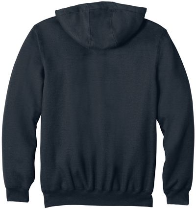 Am image of a Custom Carhartt Midweight Hooded Zip Front Sweatshirt in New Navy!