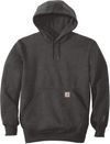 Am image of a Custom Carhartt Rain Defender Paxton Heavyweight Hooded Sweatshirt in Carbon Heather!