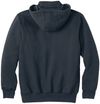 Am image of a Custom Carhartt Rain Defender Paxton Heavyweight Hooded Zip Mock Sweatshirt in New Navy!