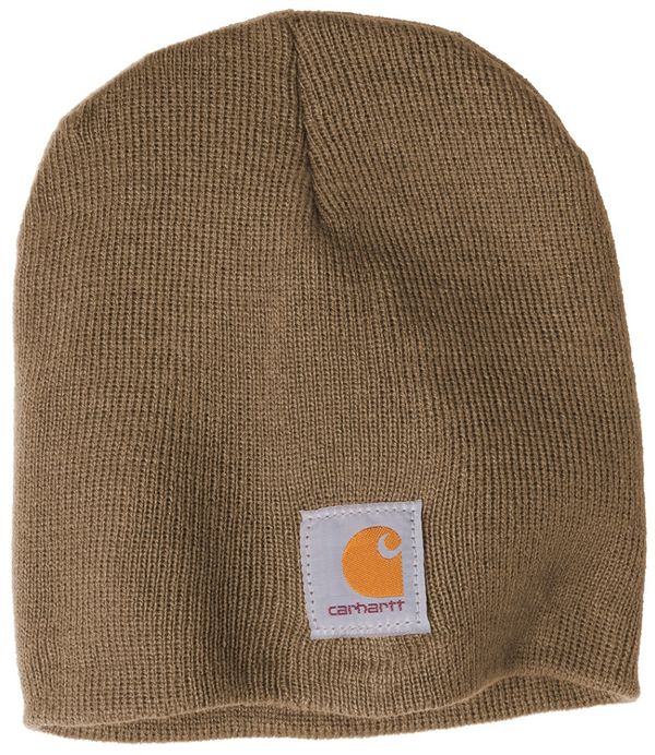 Am image of a Custom Carhartt Acrylic Knit Hat in Canyon Brown!