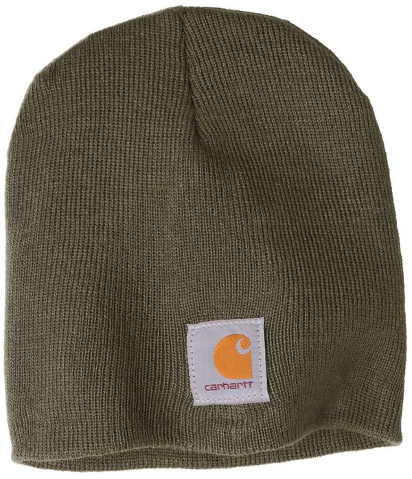 Am image of a Custom Carhartt Acrylic Knit Hat in Dark Green!