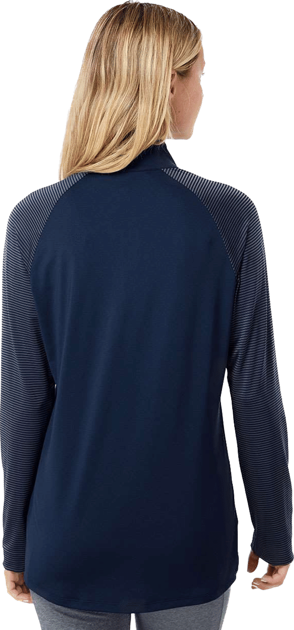 An image of a Custom Adidas Womens Stripe Block Quarter Zip Pullover!