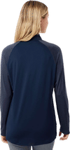 An image of a Custom Adidas Womens Stripe Block Quarter Zip Pullover!