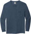 Am image of a Custom Comfort Colors Heavyweight Ring Spun Long Sleeve Pocket Tee in Blue Jean!