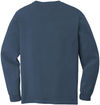 Am image of a Custom Comfort Colors Heavyweight Ring Spun Long Sleeve Pocket Tee in Blue Jean!