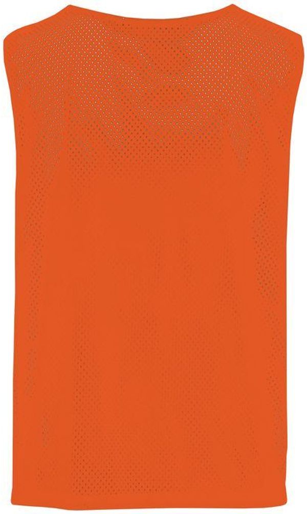 Am image of a Custom Augusta Mesh Reversible Pinnie in Orange/White!