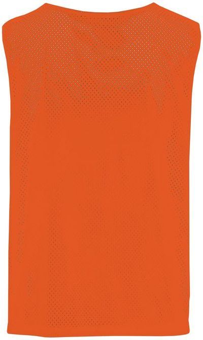 Am image of a Custom Augusta Mesh Reversible Pinnie in Orange/White!