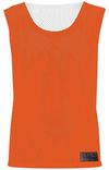 Am image of a Custom Augusta Mesh Reversible Pinnie in Orange/White!