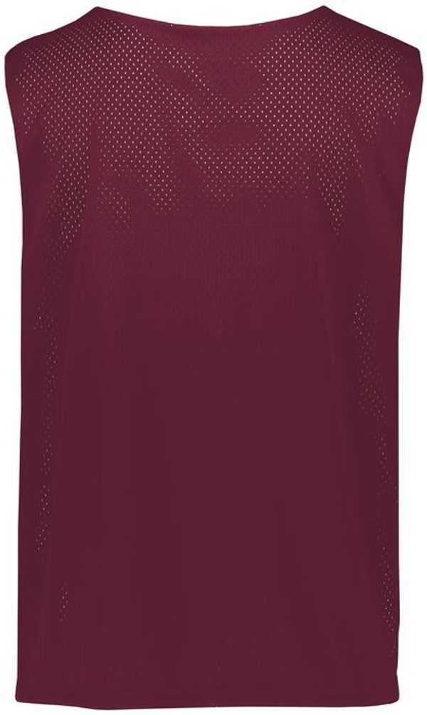 Am image of a Custom Augusta Mesh Reversible Pinnie in Maroon/White!
