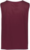 Am image of a Custom Augusta Mesh Reversible Pinnie in Maroon/White!