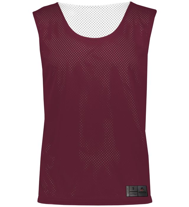 Augusta Mesh Reversible Pinnie in Maroon/White