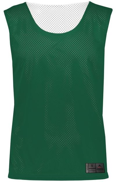 Am image of a Custom Augusta Mesh Reversible Pinnie in Dark Green/White!