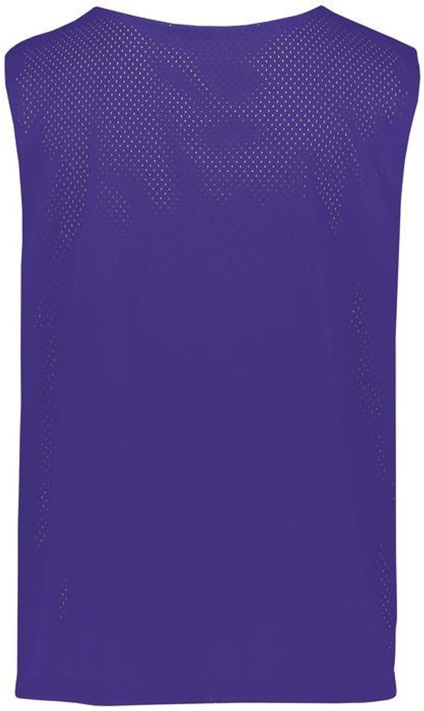 Am image of a Custom Augusta Mesh Reversible Pinnie in Purple/White!