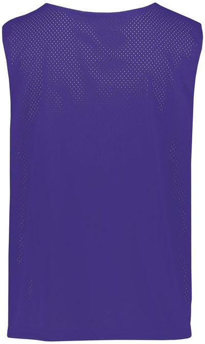 Am image of a Custom Augusta Mesh Reversible Pinnie in Purple/White!