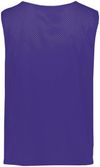 Am image of a Custom Augusta Mesh Reversible Pinnie in Purple/White!