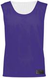 Am image of a Custom Augusta Mesh Reversible Pinnie in Purple/White!