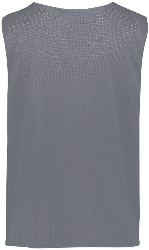 Am image of a Custom Augusta Mesh Reversible Pinnie in Graphite/White!