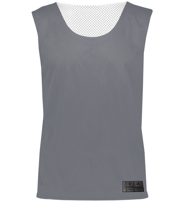 Augusta Mesh Reversible Pinnie in Graphite/White