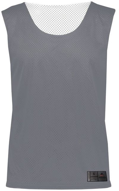 Am image of a Custom Augusta Mesh Reversible Pinnie in Graphite/White!