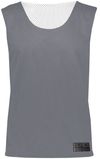 Am image of a Custom Augusta Mesh Reversible Pinnie in Graphite/White!
