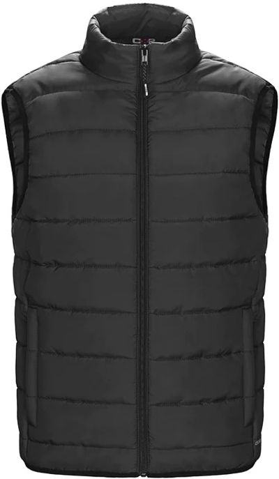 Am image of a Custom CX2 Chill Mens Puffy Vest in Black!