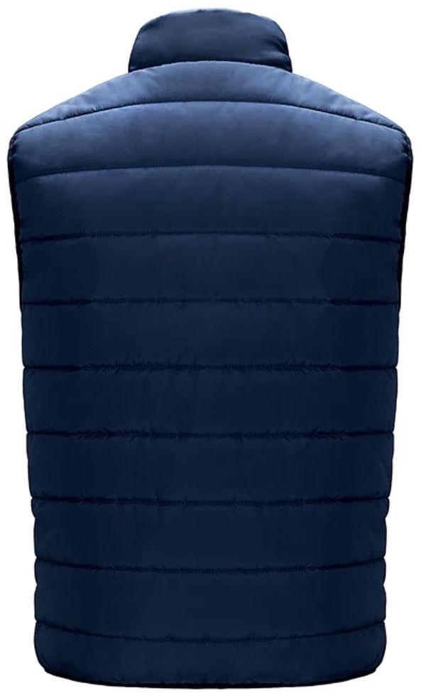 Am image of a Custom CX2 Chill Mens Puffy Vest in Navy!