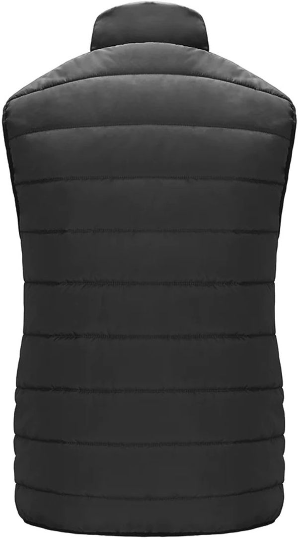 Am image of a Custom CX2 Chill Ladies Puffy Vest in Black!