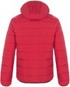 Am image of a Custom CX2 Glacial Mens Puffy Jacket with Detachable Hood in Red!