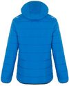 Am image of a Custom CX2 Glacial Ladies Puffy Jacket with Detachable Hood in Blue!