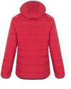 Am image of a Custom CX2 Glacial Ladies Puffy Jacket with Detachable Hood in Red!