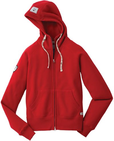 Am image of a Custom Roots73 Womens Riverside Hoody in Cranberry!