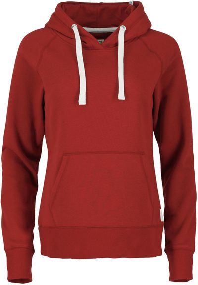 Am image of a Custom Roots73 Womens Maple Grove Hoody in Dark Red!