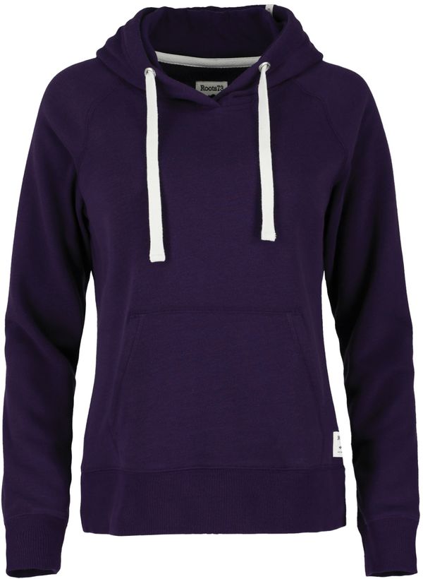 Am image of a Custom Roots73 Womens Maple Grove Hoody in Bright Purple!