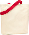 Am image of a Custom Liberty Bags Jennifer Recycled Cotton Canvas Tote in Natural/Red!