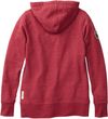 Am image of a Custom Roots73 Womens Sandy Lake Hoody in Dark Red Heather!