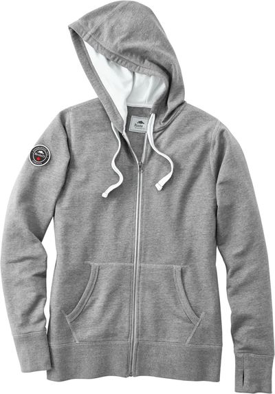 Am image of a Custom Roots73 Womens Sandy Lake Hoody in Grey Mix!