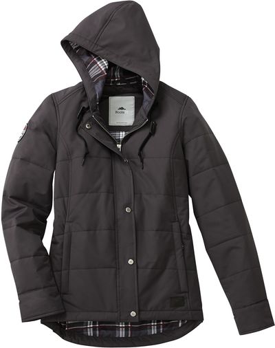 Am image of a Custom Roots73 Womens Gravenhurst Jacket in Grey Smoke!