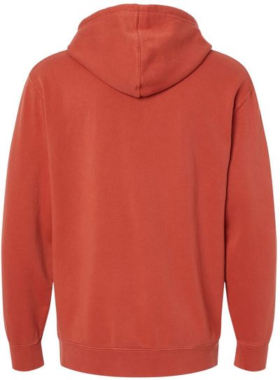 Am image of a Custom Independent Trading Co Pigment Dyed Hooded Sweatshirt in Pigment Amber!