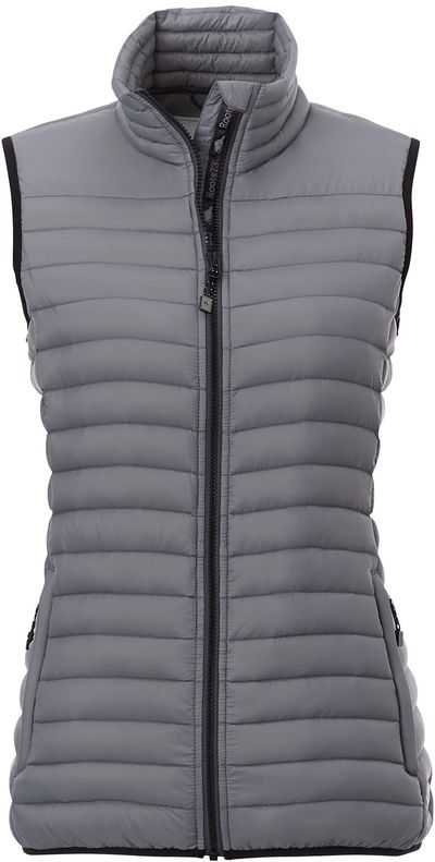 Am image of a Custom Roots73 Womens Eaglecove Down Vest in Quarry!