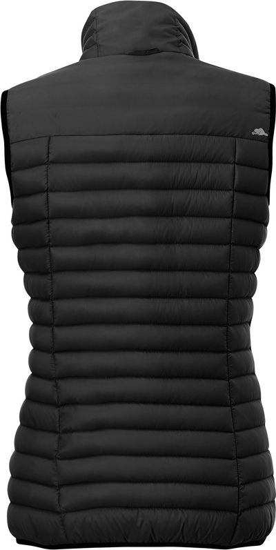 Am image of a Custom Roots73 Womens Eaglecove Down Vest in Black!