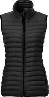 Am image of a Custom Roots73 Womens Eaglecove Down Vest in Black!
