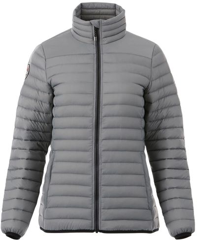 Am image of a Custom Roots73 Womens Beechriver Down Jacket in Quarry!